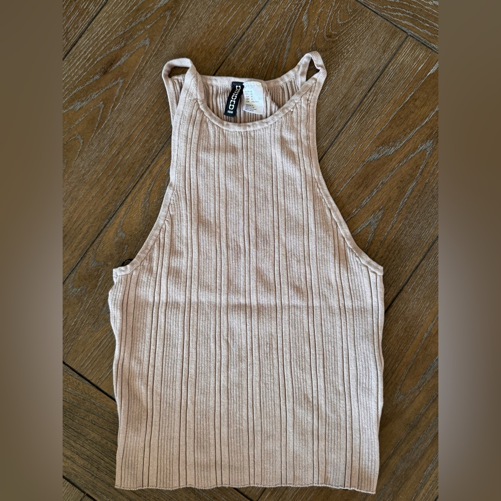 NWOT H&M Beige Ribbed Tank Top